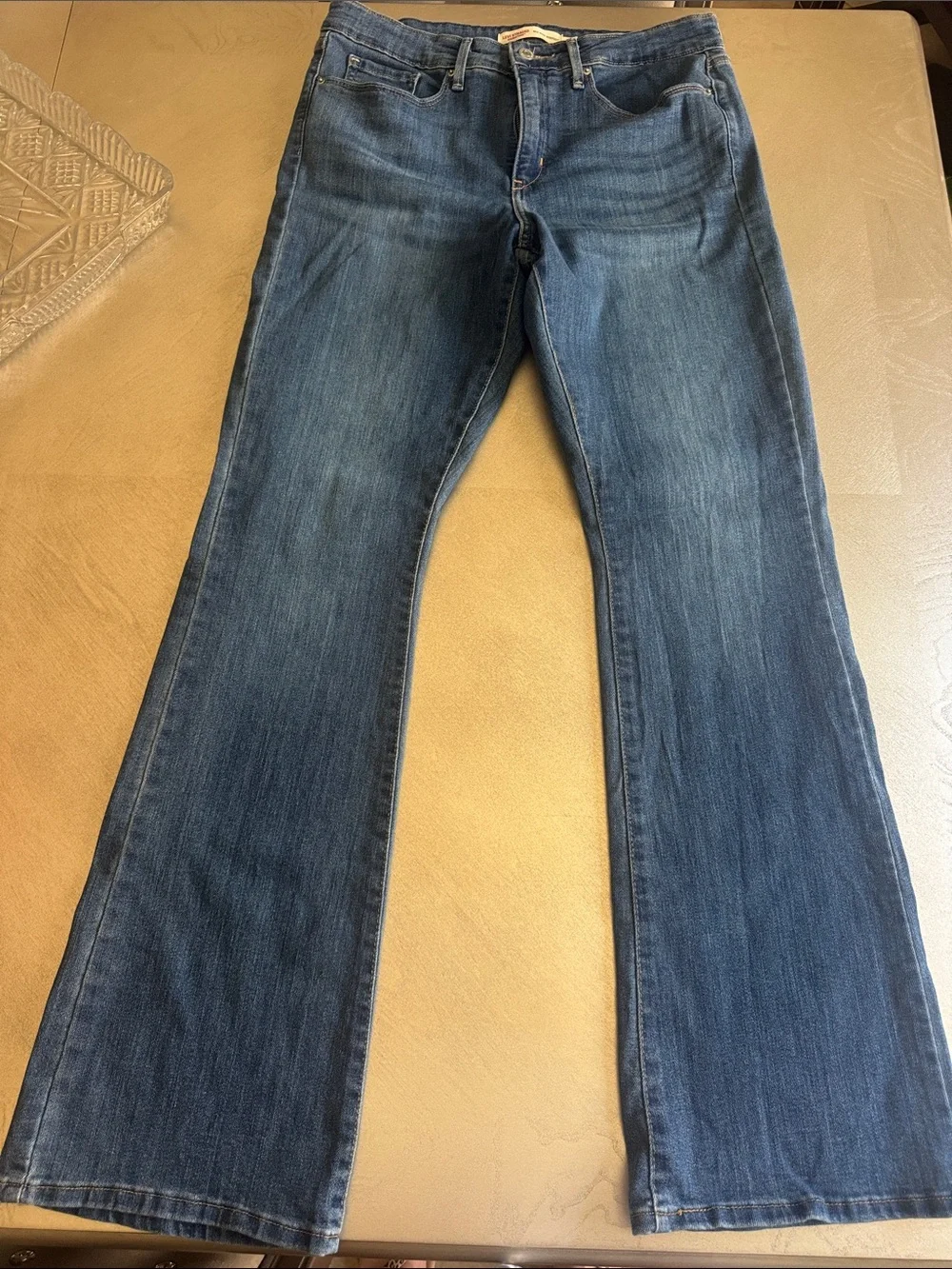 Levi's Women's Dark Blue Flare Jeans - Picture 1 of 10